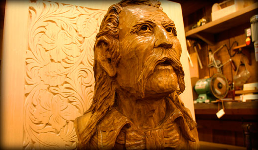 Buffalo Bill, woodcarving