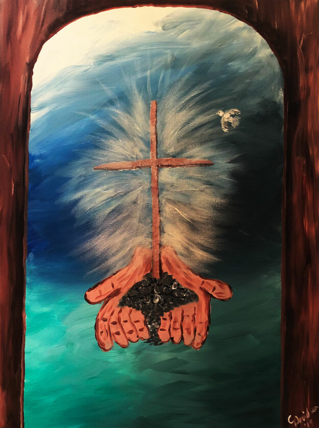 Carla Davidson Artwork Water to Red with Rachel Riutzel