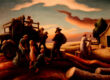 Departure of the Joads, Thomas Hart Benton